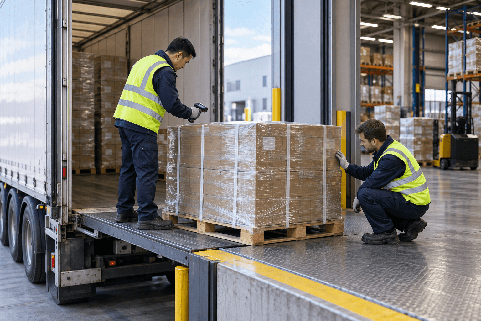 Image de couverture : palette scannée au point de transfert entre un camion et un entrepôt européen